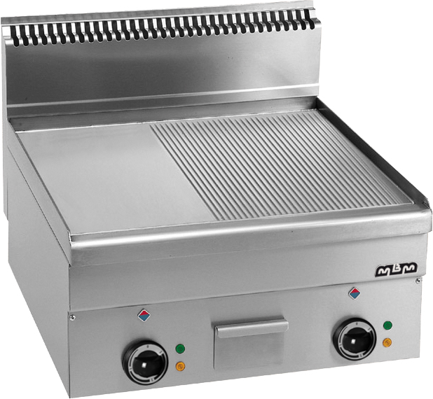 EFT66LRC | Electric chromed grill smooth+ribbed