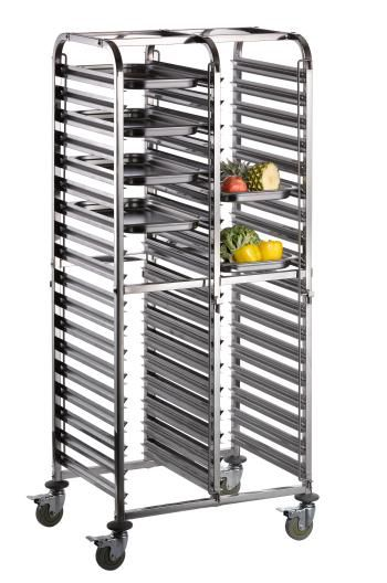 LIAM DUO | Double trolley for trays 600x400