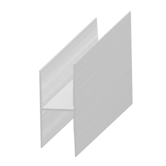 H profile in aluminium - 20 mm
