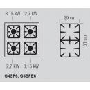 G4SFE6 | Gáztűzhely elektromos sütővel 