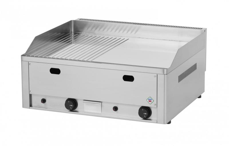 FTHRC 60 G | Gas chromed grill with 1/2 smooth and 1/2 ribbed surface