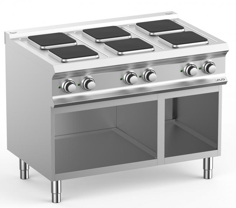 PQ711A | 6 Square Plates Electric Range on open stand