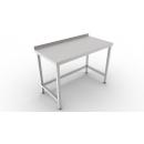 400x700x850 | Stainless steel worktable with connected legs, backsplash