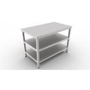400x600x850 | Stainless steel worktable with 2 shelves