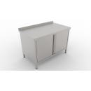 700-series | Stainless steel storage table with door and backsplash