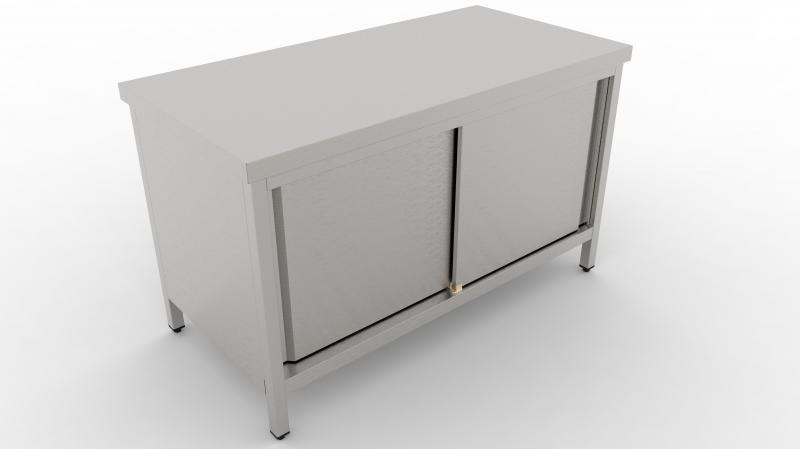 700-series | Stainless steel storage table with sliding door