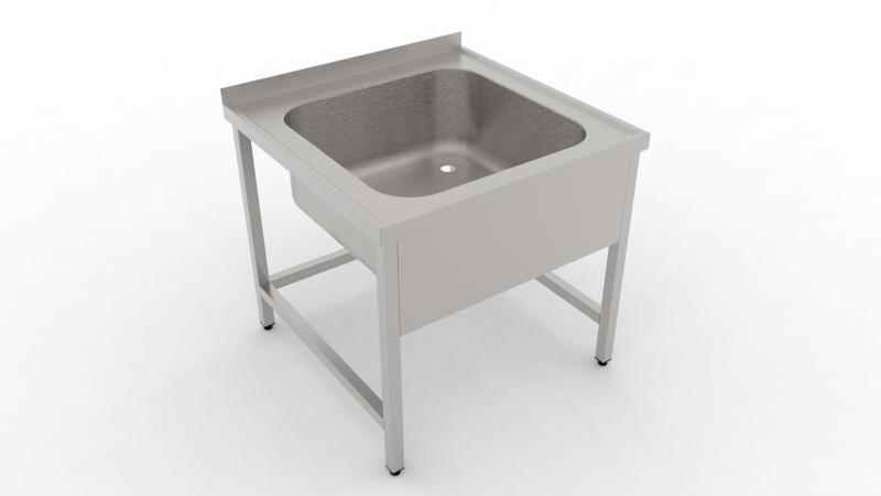 600x700 | Stainless sink with 1 pool