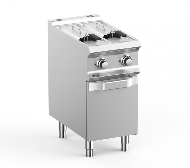 FRE74A2V | 2 Bowls Electric Fryer On Closed Stand