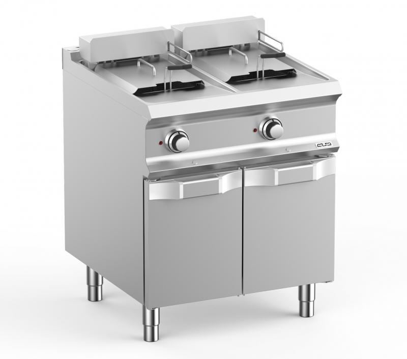 FRBE77A | 2 Bowls Electric Fryer On Closed Stand