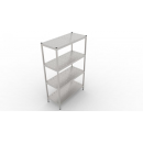 1800x500x2000 | Stainless storage rack with perforated shelf