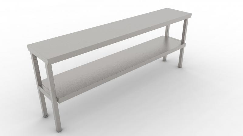 1700x300x600 | Stainless steel 2 level overshelf
