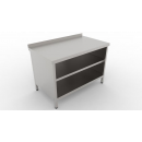 500x600x850 | Stainless steel storage table with backsplash