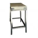 Chopping block with plastic head and stainless steel legs 500x500