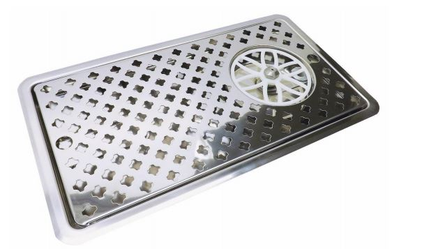  426x241x22 mm | Drip tray with glass rinser