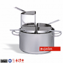Inox-Pro | Casserole set plus 4 pasta colander 35x21 cm 