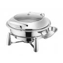 W36323 I Oslo induction rounded chafing with see-through glass and spoon rest, 6,8 Lts