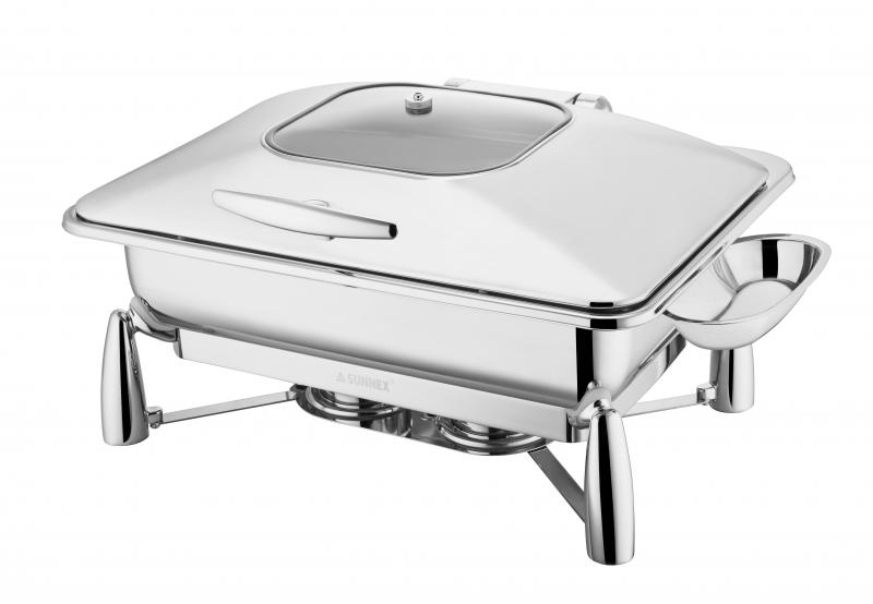 W37323 I Oslo induction chafing with see-through glass and spoon rest, 8,5 Lts