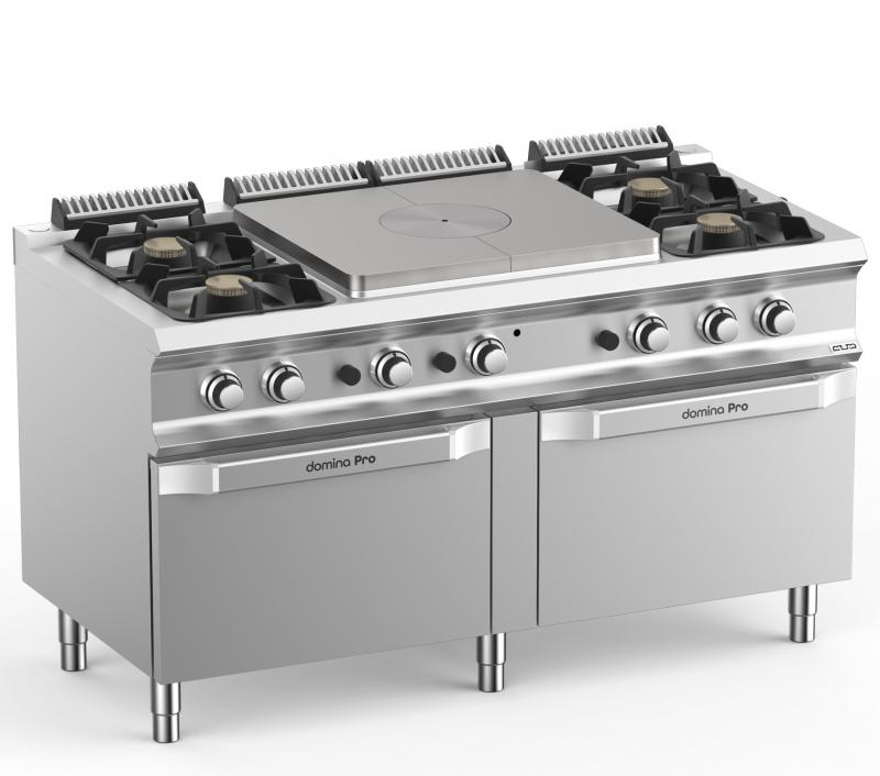 TPG7152FG4XL | 4 BURNERS, SOLID TOP 9KW, 2 GAS OVENS