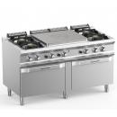 TPG7152FG4XL | 4 BURNERS, SOLID TOP 9KW, 2 GAS OVENS