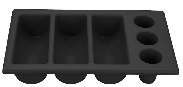 552360 | Black Cutlery tray GN 1/1