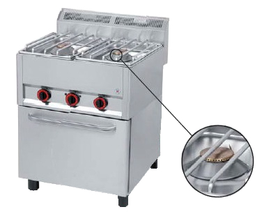SPT 62 GLS | Gas range with 2 burners and oven