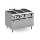 PQ912AFE | 6 Square Plates Electric Range on Electric Oven and Closed Cabinet