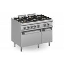 MFB711AFEXL | 6 Burners Gas Range on Electric Oven and Closed Cabinet