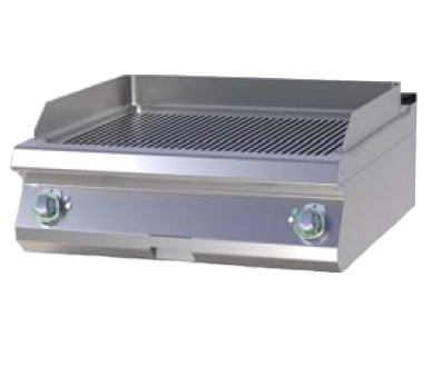 FTR 708 E | Electric griddle plate with ribbed plate