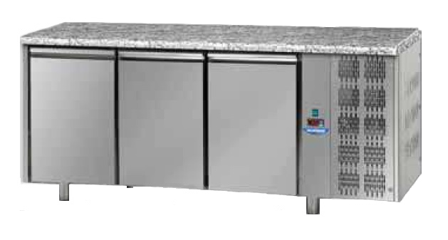 TP03MID | Confectionery refrigerated worktable (600x400) with granite working top