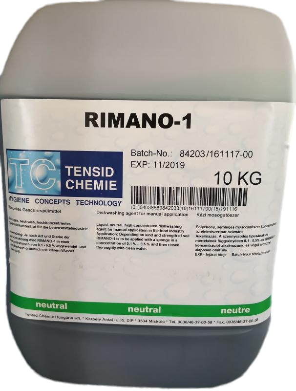 RIMANO-1 | Semleges mosogatószer koncentrátum az élelmiszeripar számára