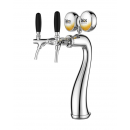 Goose | 2 ways beer tower with lighting medal - chrome