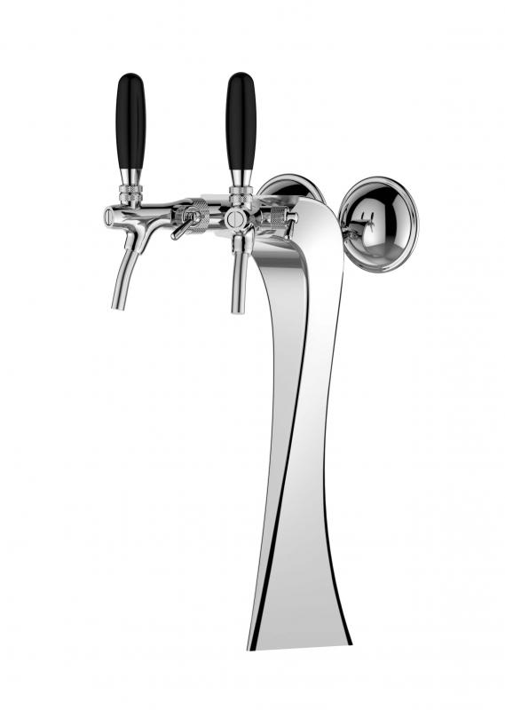 Brage | 2 ways beer tower without taps with medal chrome
