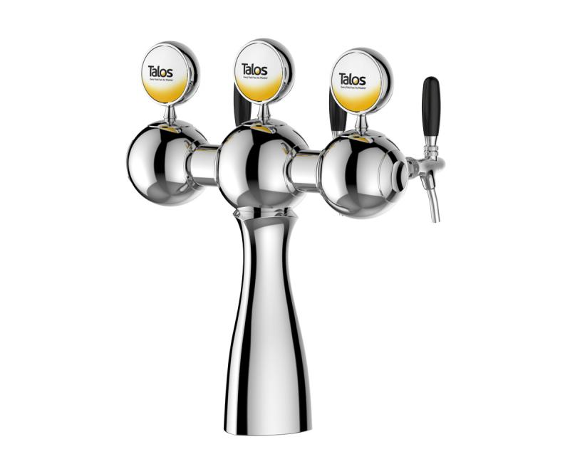 Parisian | 3 ways beer tower with lighting medal chrome