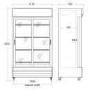 SD 1002 BSLE | Glass door Cooler