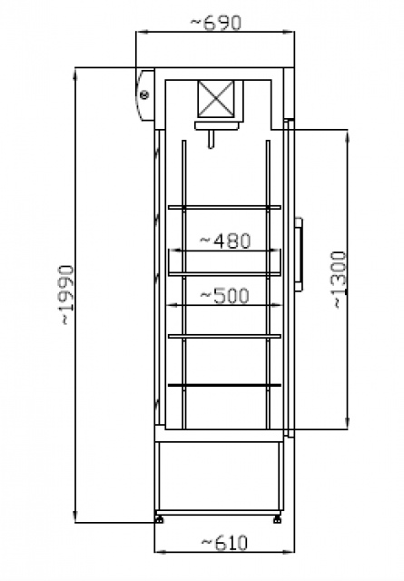 SCH 602 INOX | Rozsdamentes hűtővitrin