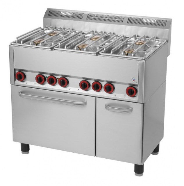SPT 90 GLS | Gas range with 6 burners and oven