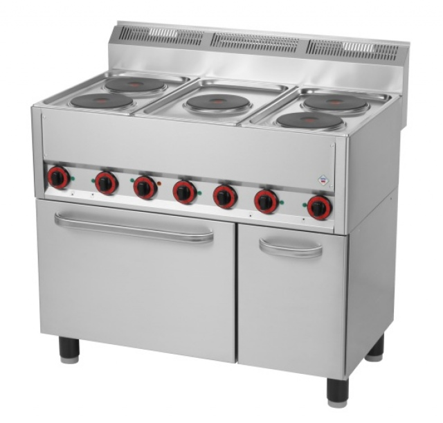 SPT 90/5 ELS | Electric range with 5 plates and oven