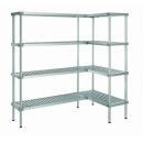 600x500x2000 | Aluminum stands with polyethylene shelf