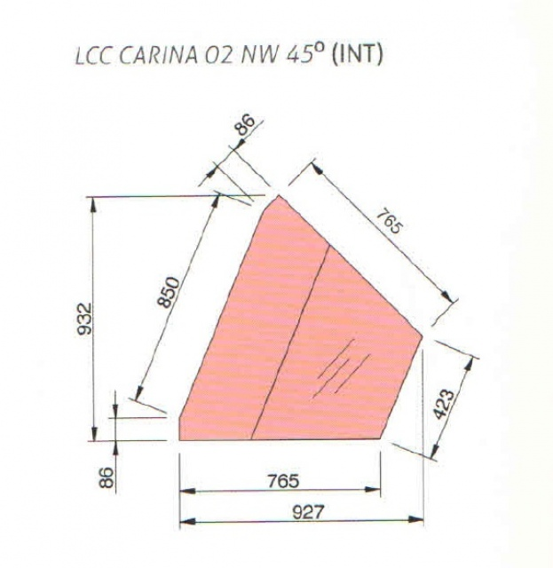 LCC Carina 02 INT45 | Hűtött belső sarokpult (45°)