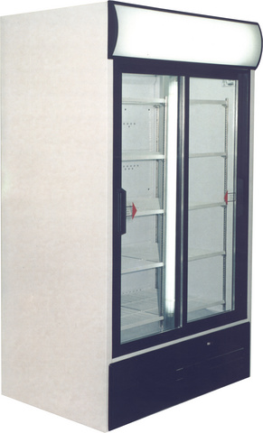 KH-VC1100 GDSCCA | Slididng glass door cooler with display