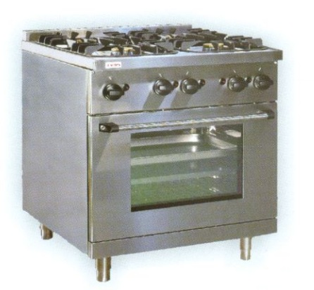 GT-41 | Gas cooker with 4 burners, 2 grids and oven