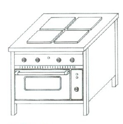 NTS-1421 | Electric cooker with 4 plates and oven