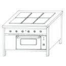 NTS-1621 | Electric cooker with 6 plates and oven