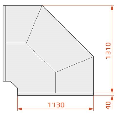 LCD Dorado REM EXT90 | Külső sarokpult 90°