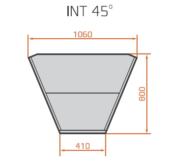 LNC Carina 03 INT45 N | Semleges belső sarokpult