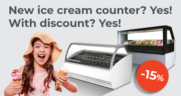 New ice cream counter? Yes! With discount? Yes!